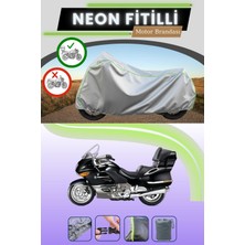 Cemku Shine Gri Arka Çanta Uyumlu Neon Fitilli Bmw K 1200 Lt Uyumlu Motosiklet Brandası