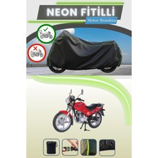 Cemku Shine Siyah Arka Çanta Uyumlu Neon Fitilli Kymco Ck 125 Pulsar Uyumlu Motor Brandası
