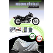 Cemku Shine Gri Neon Fitilli Yamaha Virago Xv 250 Uyumlu Motosiklet Brandası