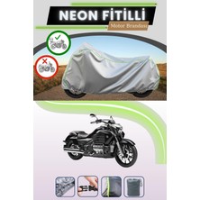 Cemku Shine Gri Arka Çanta Uyumlu Neon Fitilli Honda Valkyrie F6C Uyumlu Motosiklet Brandası