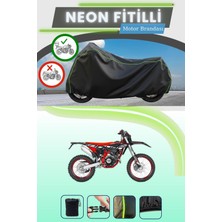 Cemku Shine Siyah Arka Çanta Uyumlu Neon Fitilli Beta Rr 4t 125 Enduro Uyumlu Motor Brandası