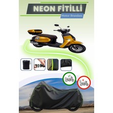 Cemku Shine Siyah Neon Fitilli Kuba Brilliant 50 Pro Uyumlu Motor Brandası