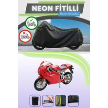 Cemku Shine Siyah Arka Çanta Uyumlu Neon Fitilli Ducati 999 Uyumlu Motor Brandası