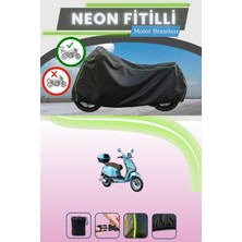 Cemku Shine Siyah Arka Çanta Uyumlu Neon Fitilli Altai Xline 125 Pro Uyumlu Motor Brandası