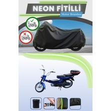 Cemku Shine Siyah Arka Çanta Uyumlu Neon Fitilli Kanuni Turbo Gxl Uyumlu Motor Brandası