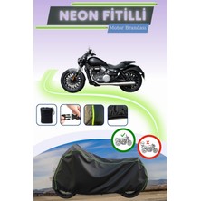 Cemku Shine Siyah Neon Fitilli Yuki Benda Rock 250 Uyumlu Motor Brandası