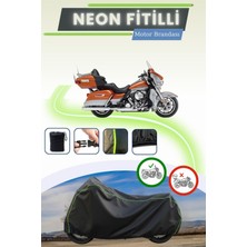 Cemku Shine Siyah Neon Fitilli Harley Davidson Flhtk Electra Glide Ultra Uyumlu Motor Brandası