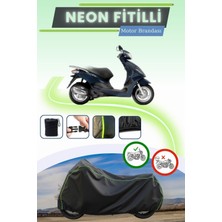 Cemku Shine Siyah Neon Fitilli Piaggio Liberty 200 Uyumlu Motor Brandası