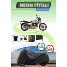Cemku Shine Siyah Neon Fitilli Yamaha XV1000 Uyumlu Motor Brandası