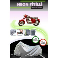 Cemku Shine Gri Neon Fitilli Jawa Cz 250 Uyumlu Motosiklet Brandası