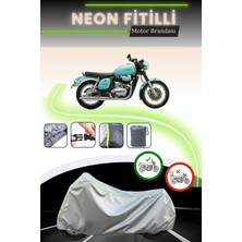 Cemku Shine Gri Neon Fitilli Jawa Forty Two Uyumlu Motosiklet Brandası