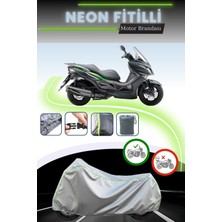 Cemku Shine Gri Neon Fitilli Kawasaki J 300 Uyumlu Motosiklet Brandası