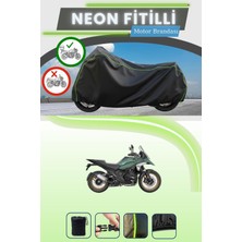 Cemku Shine Siyah Arka Çanta Uyumlu Neon Fitilli Bmw R 1300 Gs Uyumlu Motor Brandası