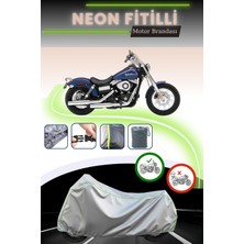 Cemku Shine Gri Neon Fitilli Harley Davidson Dyna Street Bob Fxdba  Uyumlu Motosiklet Brandası