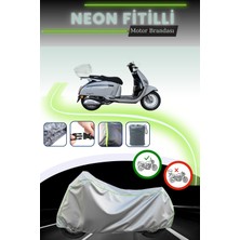 Cemku Shine Gri Neon Fitilli Yuki Risotto 125 Uyumlu Motosiklet Brandası