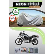 Cemku Shine Gri Arka Çanta Uyumlu Neon Fitilli Bmw F 850 Gs Adventure Uyumlu Motosiklet Brandası