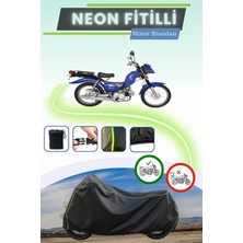 Cemku Shine Siyah Neon Fitilli Kanuni Zebra 90 Uyumlu Motor Brandası