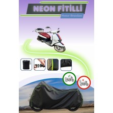 Cemku Shine Siyah Neon Fitilli Kral Motor YB-150T-15 Uyumlu Motor Brandası