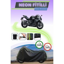 Cemku Shine Siyah Neon Fitilli Kawasaki Ninja Zx-4r Uyumlu Motor Brandası