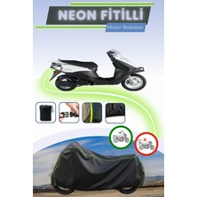 Cemku Shine Siyah Neon Fitilli Rks Private 125 Uyumlu Motor Brandası