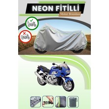 Cemku Shine Gri Arka Çanta Uyumlu Neon Fitilli Bmw K 1200 R Uyumlu Motosiklet Brandası