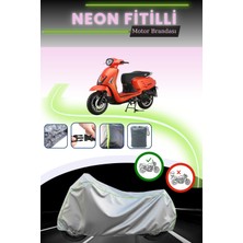Cemku Shine Gri Neon Fitilli Apachi True 50 Uyumlu Motosiklet Brandası