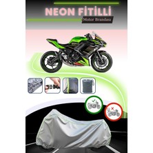 Cemku Shine Gri Neon Fitilli Kawasaki Ninja 650 Uyumlu Motosiklet Brandası