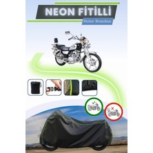 Cemku Shine Siyah Neon Fitilli Kuba KB150-25 Max Uyumlu Motor Brandası