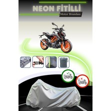 Cemku Shine Gri Neon Fitilli Ktm 390 Duke Uyumlu Motosiklet Brandası