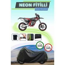 Cemku Shine Siyah Neon Fitilli Beta Rr 4t 125 Motard Uyumlu Motor Brandası