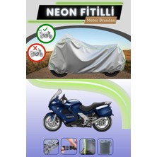 Cemku Shine Gri Arka Çanta Uyumlu Neon Fitilli Bmw K 1200 Gt Uyumlu Motosiklet Brandası