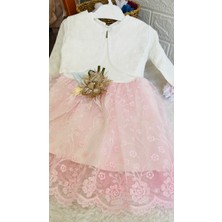 Kız Bebeklere Özel Günler Için Üretilmiş 2 Farklı Renkte Abiye Elbise