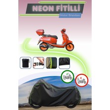 Cemku Shine Siyah Neon Fitilli Yuki Bellini 125 Uyumlu Motor Brandası