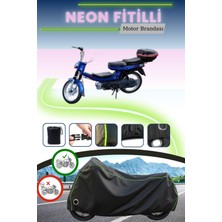 Cemku Shine Siyah Kilit Uyumlu Neon Fitilli Kanuni Power Gxl Uyumlu Motor Brandası