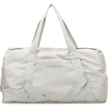 Lumberjack Stn Lexy Gym Ekru Unisex Spor Çantası Fermuarlı Kapama 27x36x50 cm