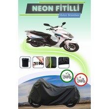 Cemku Shine Siyah Neon Fitilli Bisan Nysa 150 Uyumlu Motor Brandası