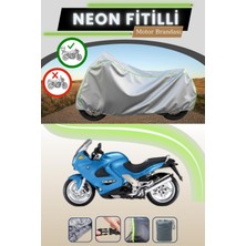 Cemku Shine Gri Arka Çanta Uyumlu Neon Fitilli Bmw K 1200 Rs Uyumlu Motosiklet Brandası