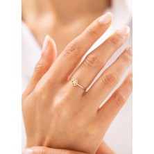 Işığın Tacı Desenli 14 Ayar Altın Yüzük