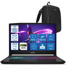 MSI Msı Katana 15 Hx Intel Core I7 14650HX 32GB Ddr5 2tb SSD Freedos RTX5070 8gb Gddr7 115W 15.6" 2k QHD(2560X1440) 165HZ Gaming Laptop B14WGK068XTRF14 + Zetta Çanta