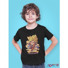 Bumeta Dragon Ball Z Goku Chibi Çizgi Film Dizi Çocuk Tişört T-Shirt