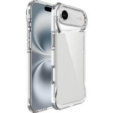 iPhone 17 Air Uyumlu Şeffaf Kılıf Silikon Kapak Yükseltilmiş Kenarlar Darbe Emici Ultra Koruma
