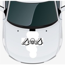 Kuru Kafa Off Road 4 x 4 Oto Kaput Sticker 30 x 12 cm
