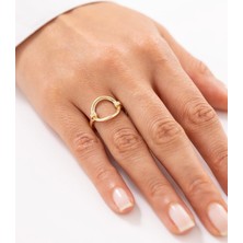 Düğümlü Halka 14 Ayar Altın Yüzük