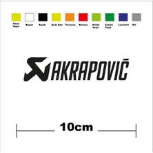 Akrapoviç Sponsor Marka Tek Renk Sticker Etiket