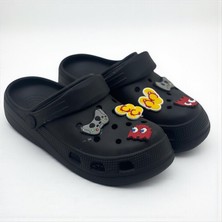 Pienn Oyun Figürlü Siyah Terlik – Çocuk / Unisex