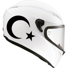 Tek Renk Ay-Yıldız(Moon-Star Helmet Stickers) Kask Sticker Etiket Modeli