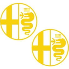 Alfa Romeo Otomobil Yan Kapı Logo Sticker Etiket Modeli