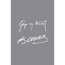 Gazi M.kemal Atatürk Imza Özel Yeni Sticker 15*6 cm