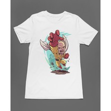 Bumeta Anime One Punch Man Saitama Chibi Çizgi Film Dizi Unisex Tişört T-Shirt