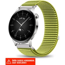 Huawei Watch Gt / Gt2 / Gt3 Elegant 42MM Uyumlu Hasır Örgü Spor Cırtlı Naylon Kordon 20MM